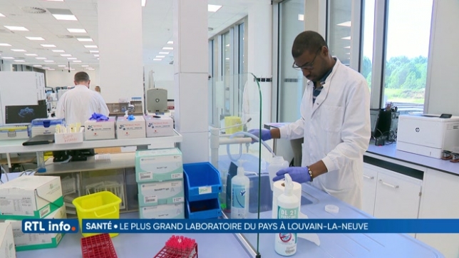 Santé: visite du plus grand laboratoire privé du pays, à Louvain-la-Neuve