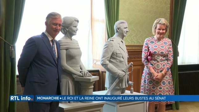 10 ans de règne du roi Philippe: les bustes des souverains inaugurés au Sénat