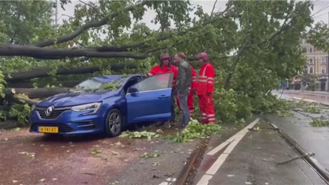 Code rouge: les Pays-Bas en proie à leur plus forte tempête estivale, chaos dans les transports