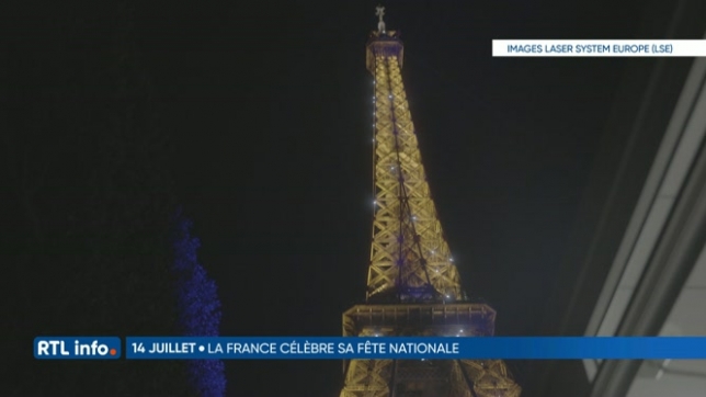 14 juillet: le show lazer depuis la Tour Eiffel est assuré par une société belge