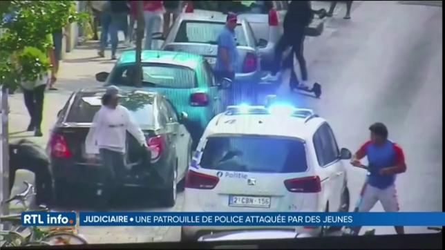 Une patrouille de police a été attaquée par des jeunes hier à Bruxelles