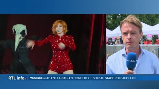 Concert de Mylène Farmer au stade roi Baudouin: Nicolas Lowyck est en direct