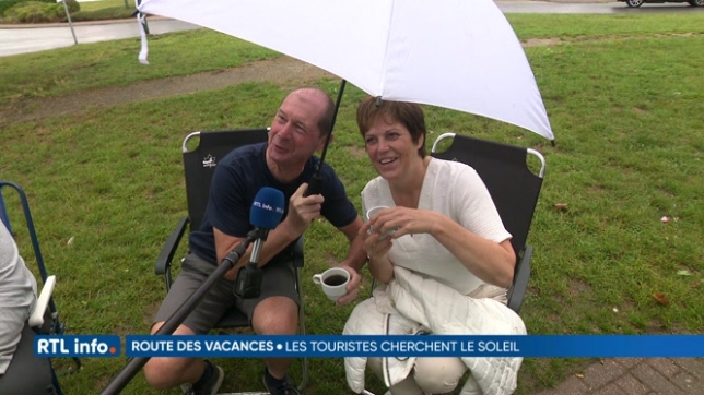 De nombreux Belges partent en vacances, sous la pluie