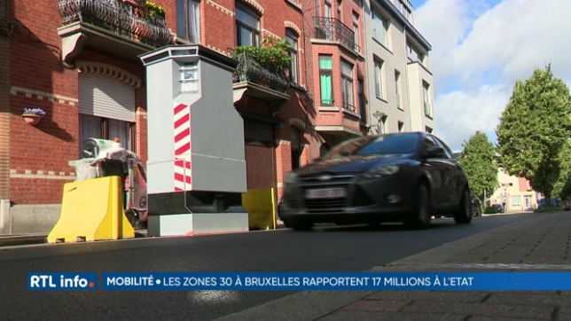 Les excès de vitesse en zone 30 à Bruxelles ont rapporté 17 millions d