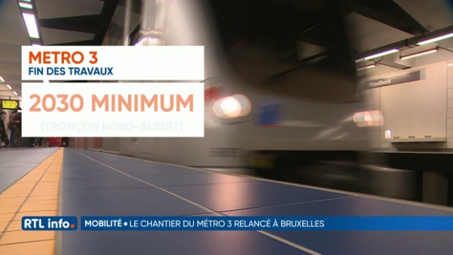 Reprise des travaux du métro 3 à Bruxelles qui ne circulera pas avant 2030
