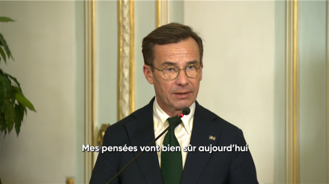 Le premier ministre suédois remercie la Belgique