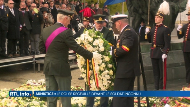 Armistice: commémoration à la Colonne du Congrès à Bruxelles