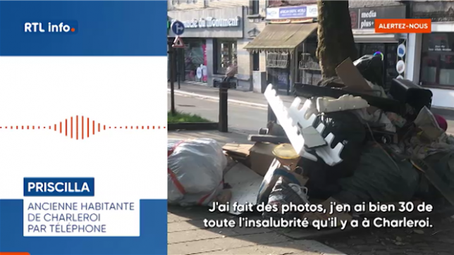 Coup de gueule de Priscilla contre les ordures dans les rues de Charleroi