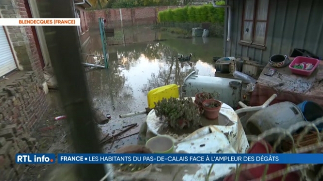 Inondations dans le Pas-de-Calais: les habitants constatent les dégâts