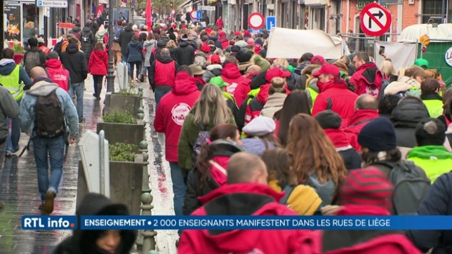 2.000 enseignants dans les rues de Liège