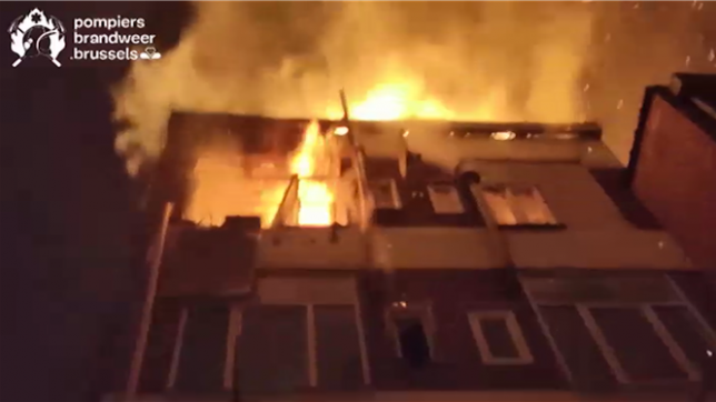 Incendie dans un immeuble de Schaerbeek