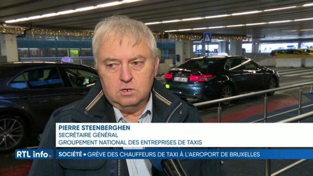 Aéroport de Bruxelles: les chauffeurs de taxi ont fait grève cet après-midi