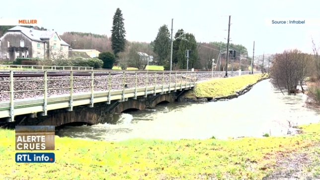Intempéries: situation problématique sur la ligne Namur-Arlon
