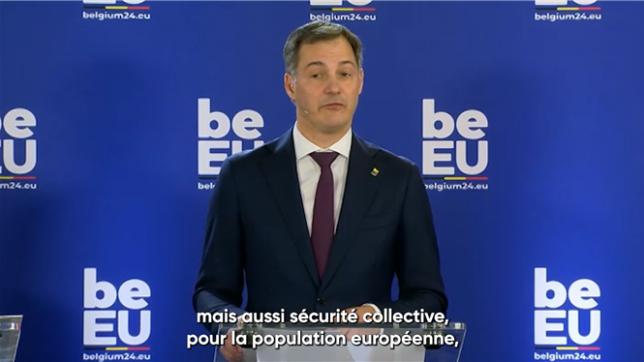 Alexander De Croo prononce son premier discours pour la présidence belge de l