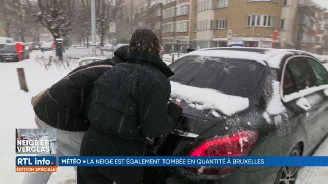 Neige: conditions de circulation également compliquées à Bruxelles