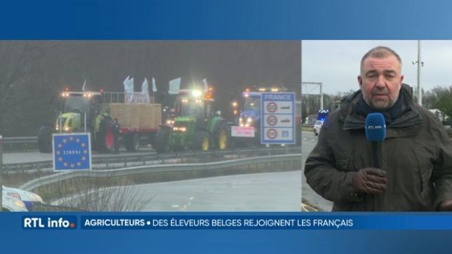 Des agriculteurs belges sont désormais présents dans les barrages en France