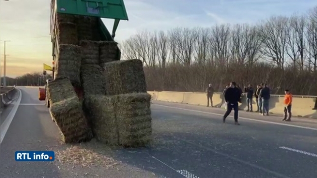 300 agriculteurs bloquent la E42 à Daussoulx et la E411 vers Bruxelles