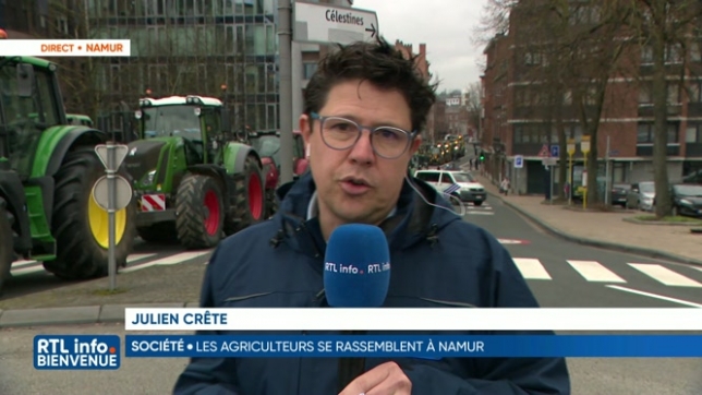 Grogne des agriculteurs: le point avec Julien Crête depuis Namur