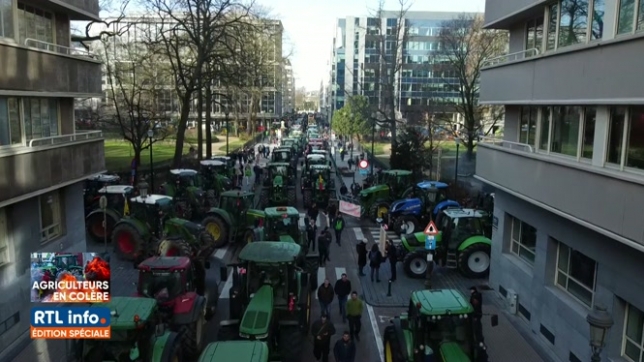 Manifestation sans précédent des agriculteurs à Bruxelles ce matin