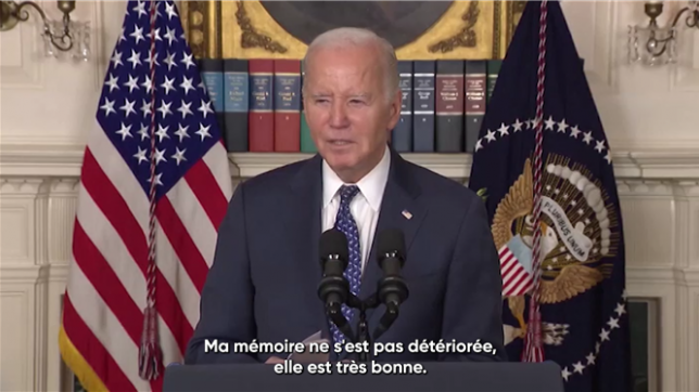 Joe Biden a-t-il une mauvaise mémoire? Le président se défend