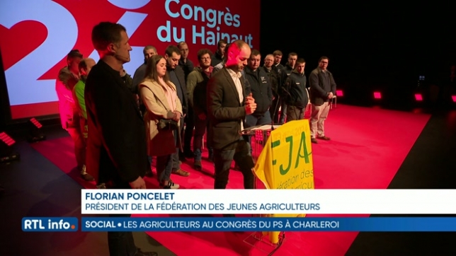 Les agriculteurs ont manifesté au congrès du PS à Charleroi