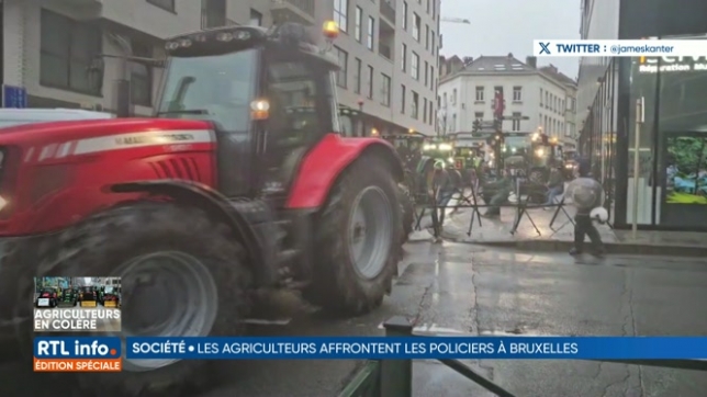 La nouvelle manifestation des agriculteurs à Bruxelles a donné lieu à des débordements