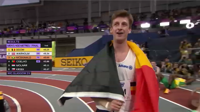 Alexander Doom devient champion du monde de 400m indoor