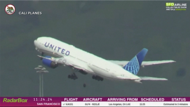 Un avion United Airlines perd une roue peu après son décollage: une voiture garée écrasée