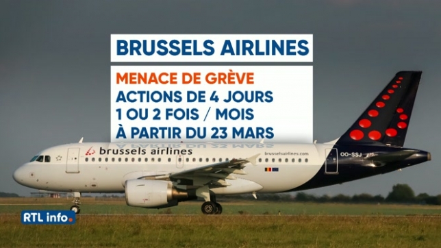Le personnel de Brussels Airlines menace d