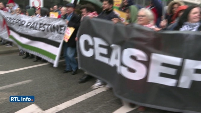 Manifestation à Bruxelles pour réclamer un cessez-le-feu immédiat à Gaza