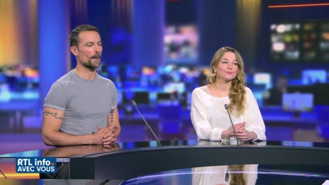 Cécilia Cara et Damien Sargue dans le RTL info Avec Vous du 19 mars 2024