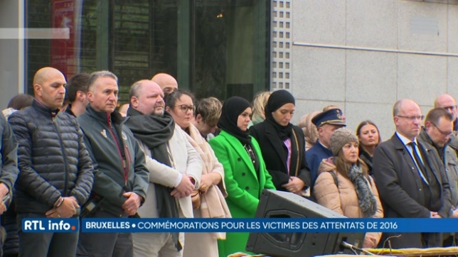 Attentats de Bruxelles: commémoration pour les 8 ans de la tragédie
