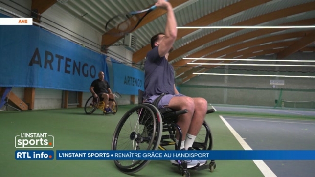 Devenu handicapé, Florian a dû abandonner le football pour le tennis en chaise roulante