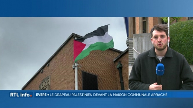 Le drapeau palestinien hissé à Evere enlévé par un individu pendant la nuit