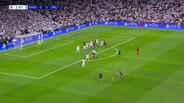Real Madrid-Manchester City: le coup-franc génial de Bernardo Silva