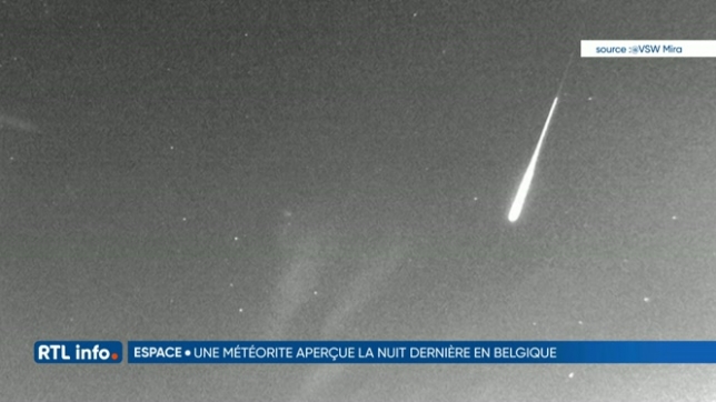 Une météorite a été aperçue cette nuit depuis la Belgique