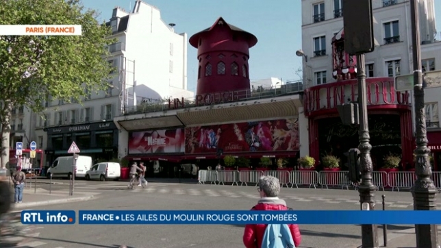 Les ailes du Moulin Rouge de Paris se sont effondrées
