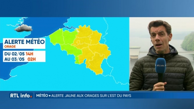 Alerte aux orages sur la moitié Est de la Belgique