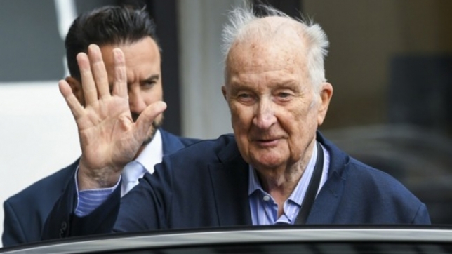 Le Roi Albert II de Belgique quitte l'hôpital Saint-Luc à Bruxelles, le 5 juillet 2023