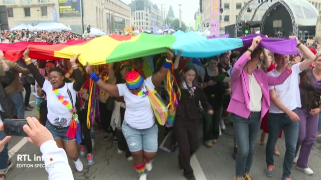 C'était aujourd'hui la Brussels Pride dans les rues de Bruxelles