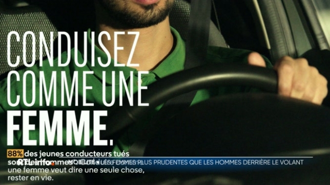 Campagne de sécurité routière Conduisez comme une femme en France