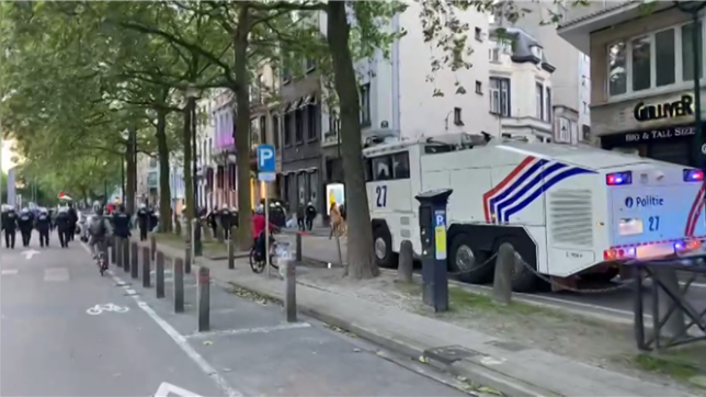 Des étudiants manifestent contre Israël à Bruxelles: la police intervient