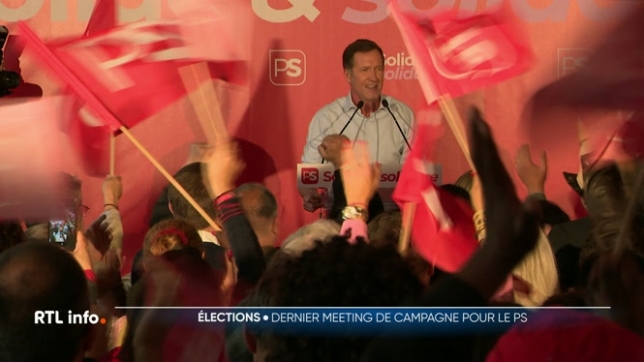 Dernier meeting de campagne du Parti socialiste au Val-Benoît à Liège