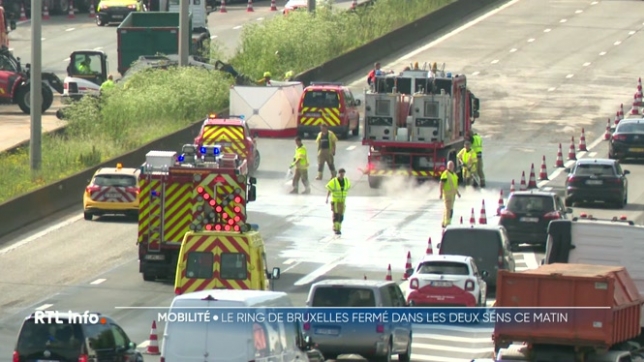 Un grave accident de camion a provoqué le chaos sur le ring de Bruxelles