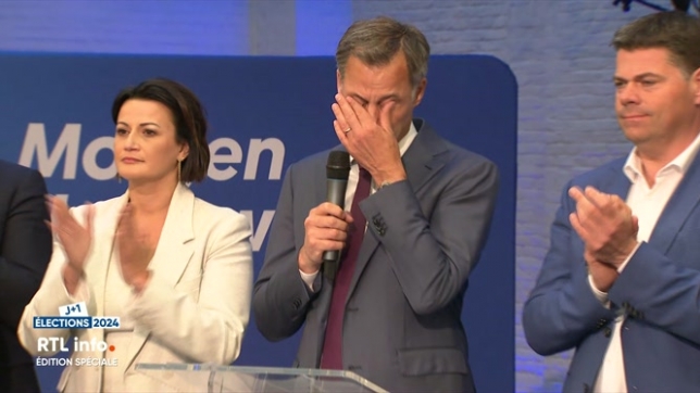 Elections 2024 : Alexander De Croo, en pleurs, admet la défaite de l