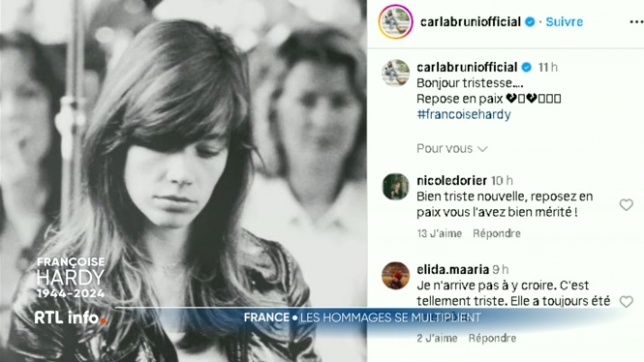 Le décès de Françoise Hardy suscite beaucoup de réactions