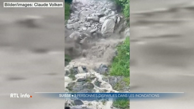 Graves inondations dans le sud-est de la Suisse à la suite de fortes pluies