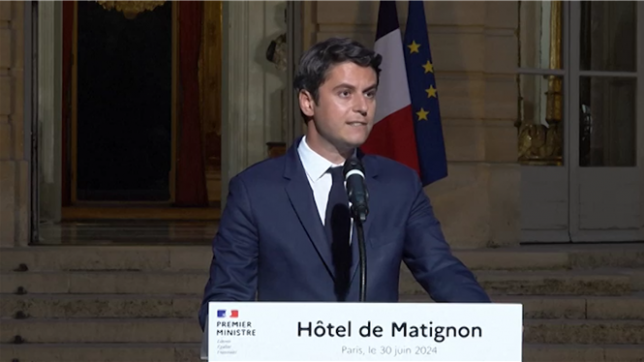 Pas une voix ne doit aller à l'extrême droite, dit le Premier ministre Gabriel Attal