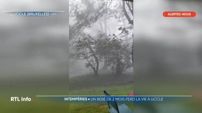 Les orages d'hier ont provoqué la mort d'un bébé de 2 mois à Uccle