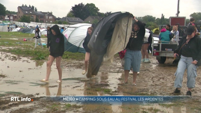 Météo: le camping du festival des Ardentes a été inondé